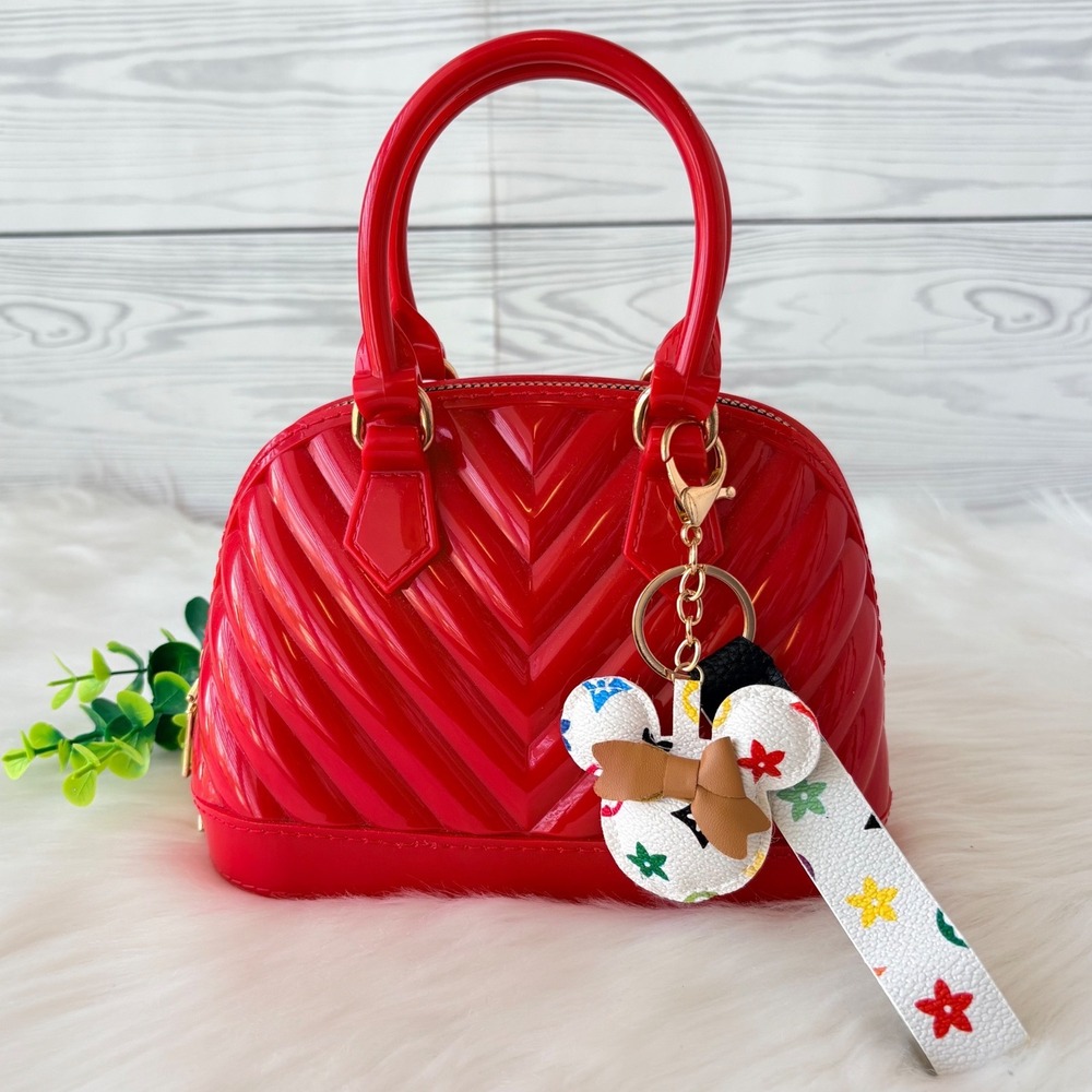 Multicolor Fashion Mickey Mouse Keychain/ Bag Charm -White